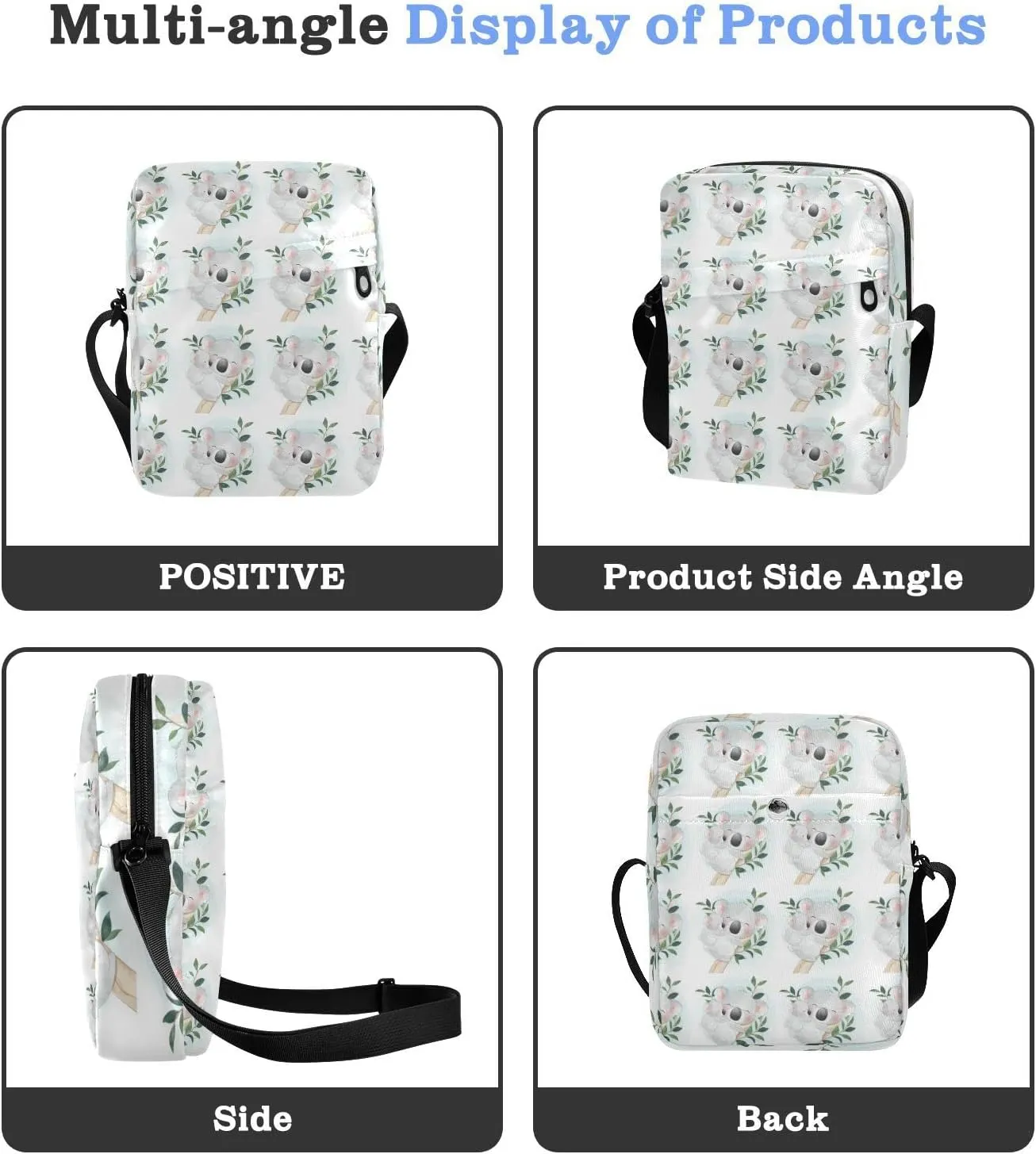 Poeticcity Crossbody Phone Bag, Small Messenger Shoulder Bag, Cash Handbag Wallet Purse