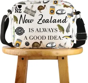 POFULL New Zealand Inspired Gift New Zealand Lover Gift New Zealand Is Always A Good Idea Corssbody Bag