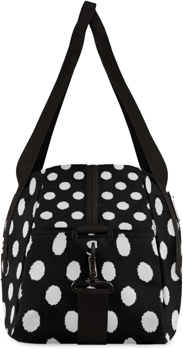 Polka Dot Personalized Kids Duffel Bag for Girls Boys, Dot Debirs Custom Name Dance Bag Overnight Small Duffel Bag Carry On Weekend Sports Travel Bag for School Practice Gymnastics Ballet