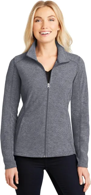 Port Authority Ladies Heather Microfleece Full-Zip Jacket