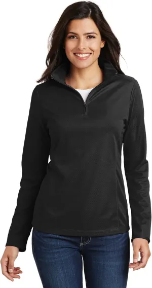 Port Authority Ladies Pinpoint Mesh 1/2-Zip