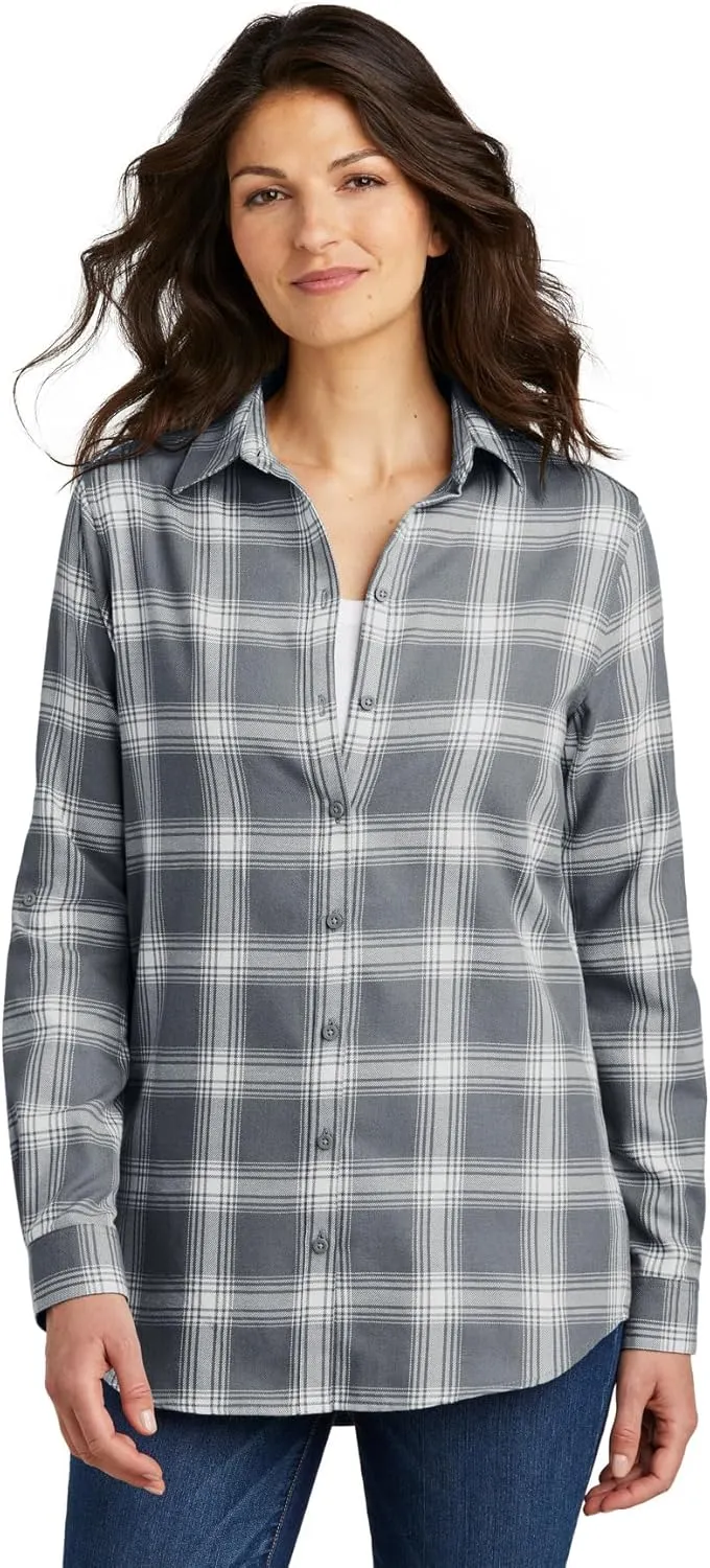 Port Authority Ladies Plaid Flannel Tunic