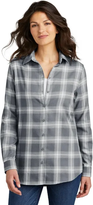Port Authority Ladies Plaid Flannel Tunic