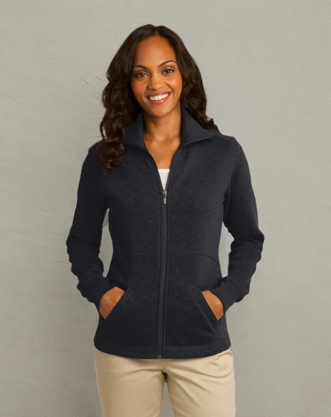 Port Authority Ladies Slub Fleece Full-Zip Jacket