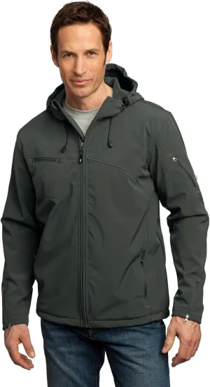 Port Authority Textured Hooded Soft Shell Jacket