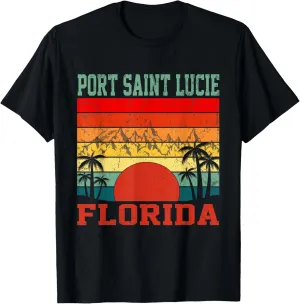 Port Saint Lucie Florida Vintage Souvenir Gifts Men Women T-Shirt