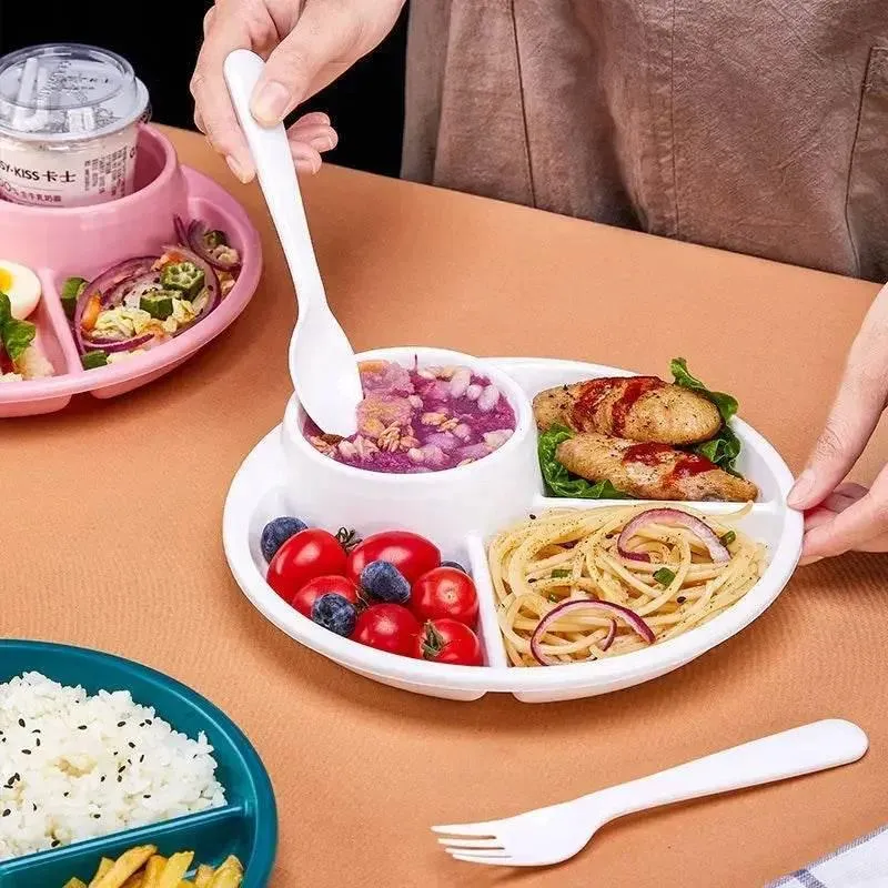 Portion Control Divided Meal Planner Plate - Healthy Eating Guide