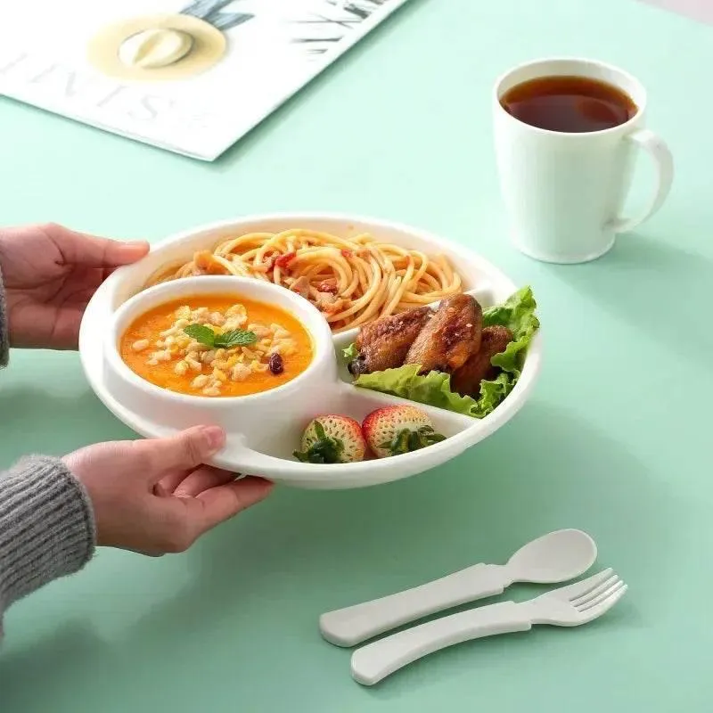 Portion Control Divided Meal Planner Plate - Healthy Eating Guide