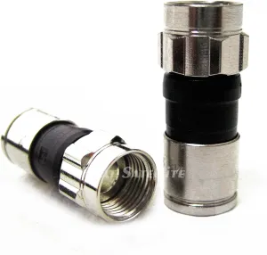 PPC EX6XLPLUS Snap & Seal Outdoor Coax Compression Connectors, Quantity:50, Comcast, DTV & Dish Approved