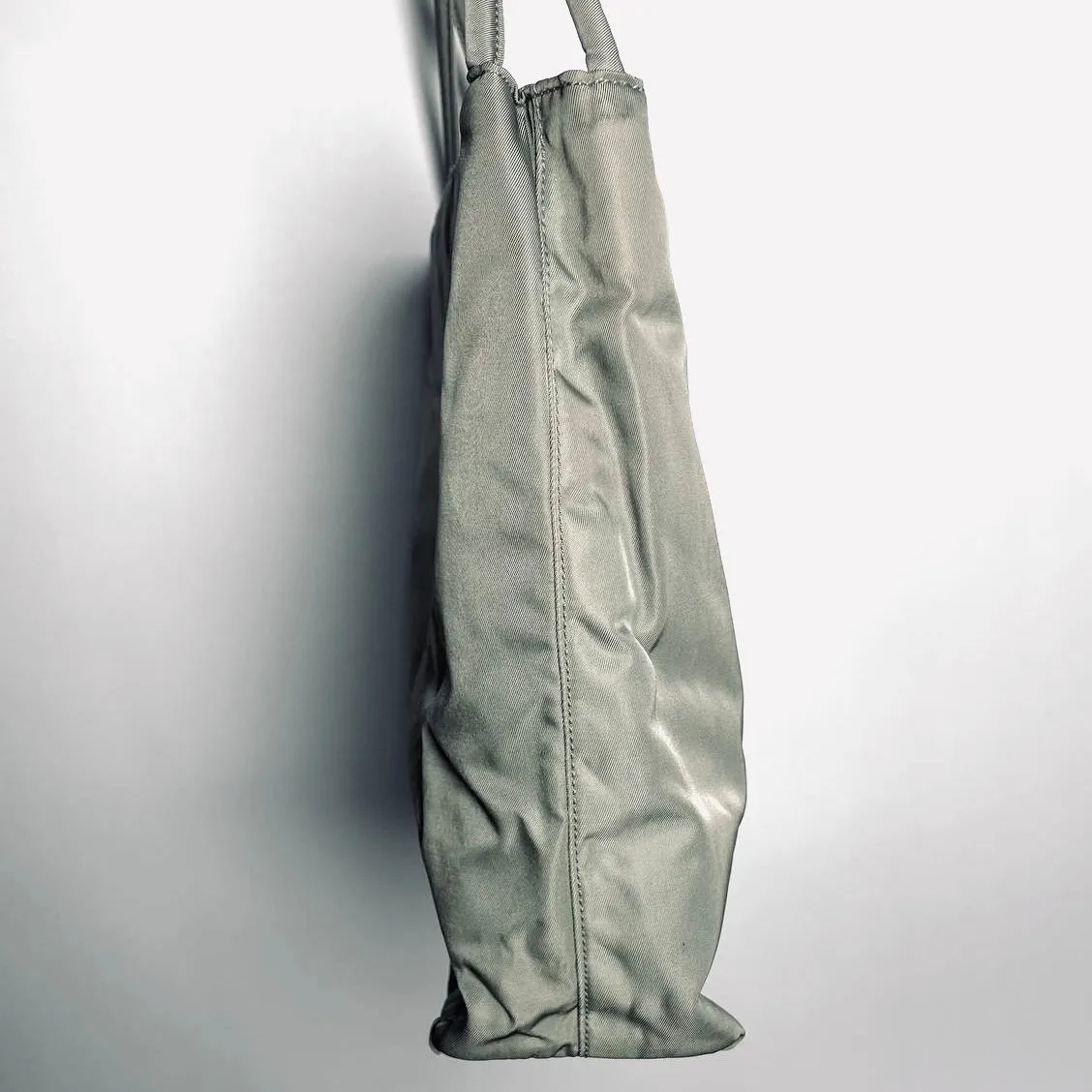 Prada Sage Green Tessuto City Classic Logo Structured Shoulder Tote Bag