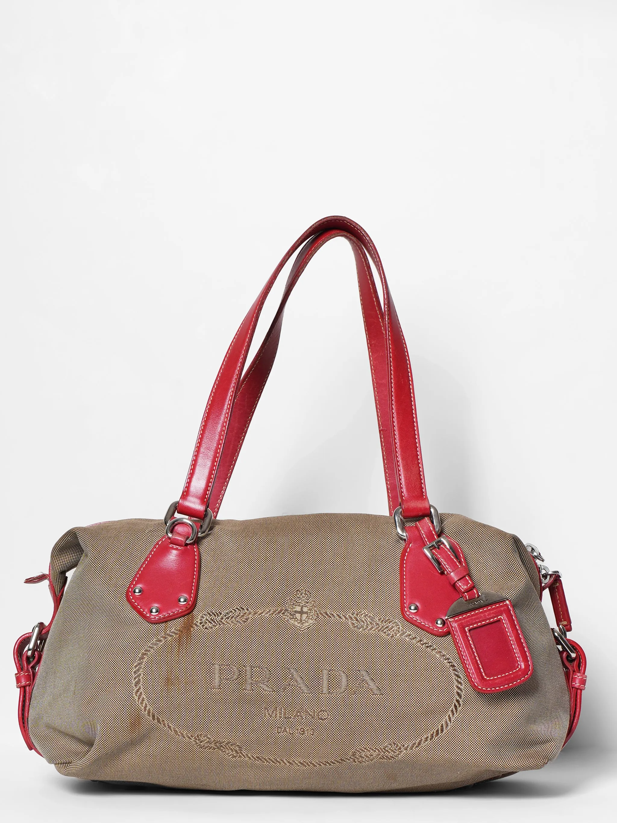 Prada Vintage Logo Bauletto Bag