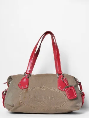 Prada Vintage Logo Bauletto Bag