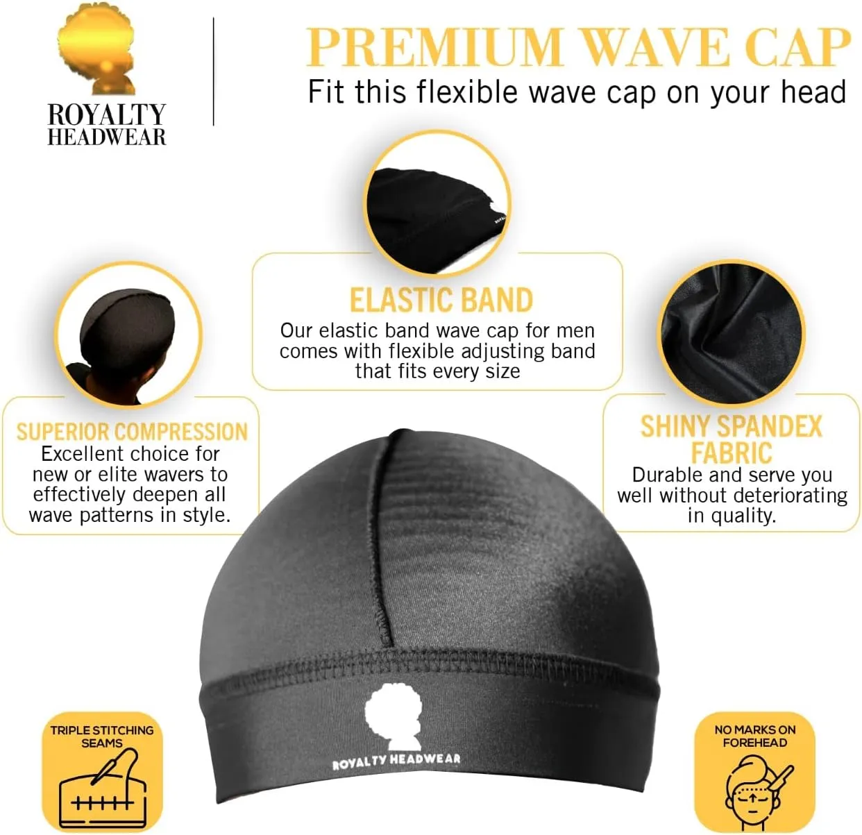 Premium Wave Cap, The Best Wave Cap for for 360, 540, and 720 Waves.