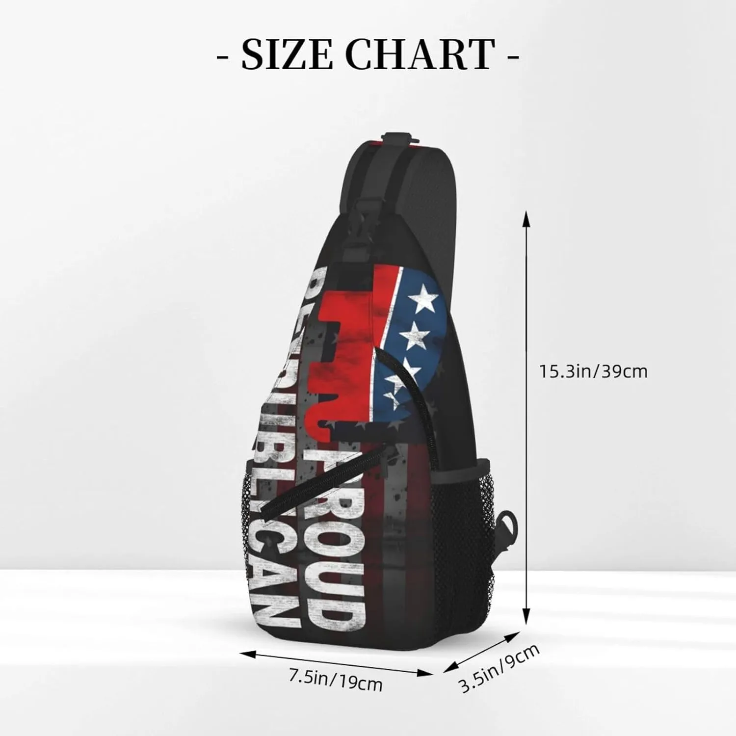 Proud To Be A Republican Crossbody Backpack Dachshunds Dog Chest Bag Lightweight One Strap Backpack Multipurpose Travel Hiking For Men Women