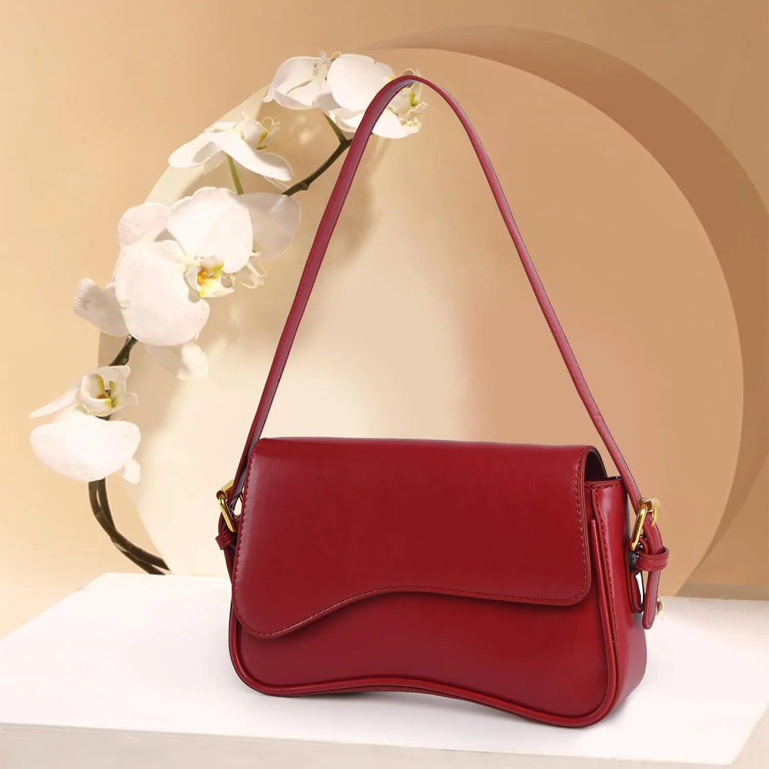 PU Leather Tote Bag for Women with 2 Removable Straps and Zipper Closure