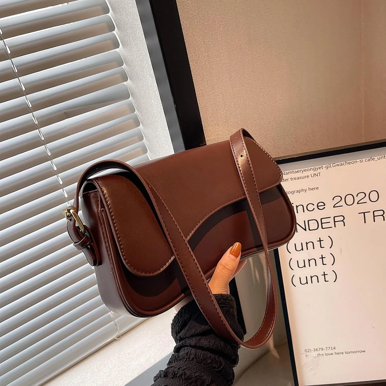 PU Leather Tote Bag for Women with 2 Removable Straps and Zipper Closure