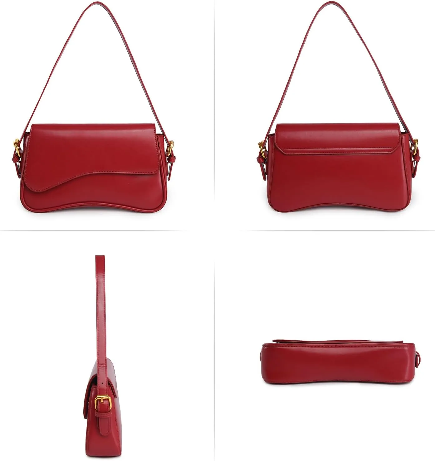 PU Leather Tote Bag for Women with 2 Removable Straps and Zipper Closure