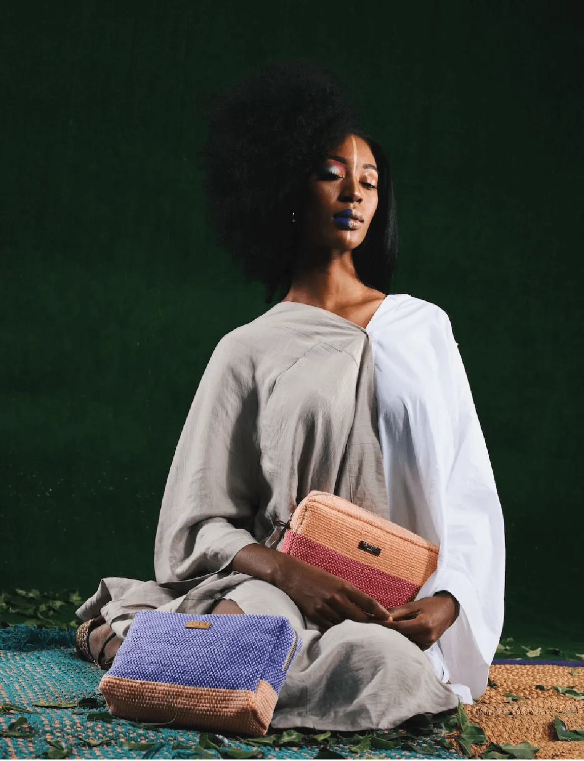 PURPLE X SALMON MAKEUP CASE