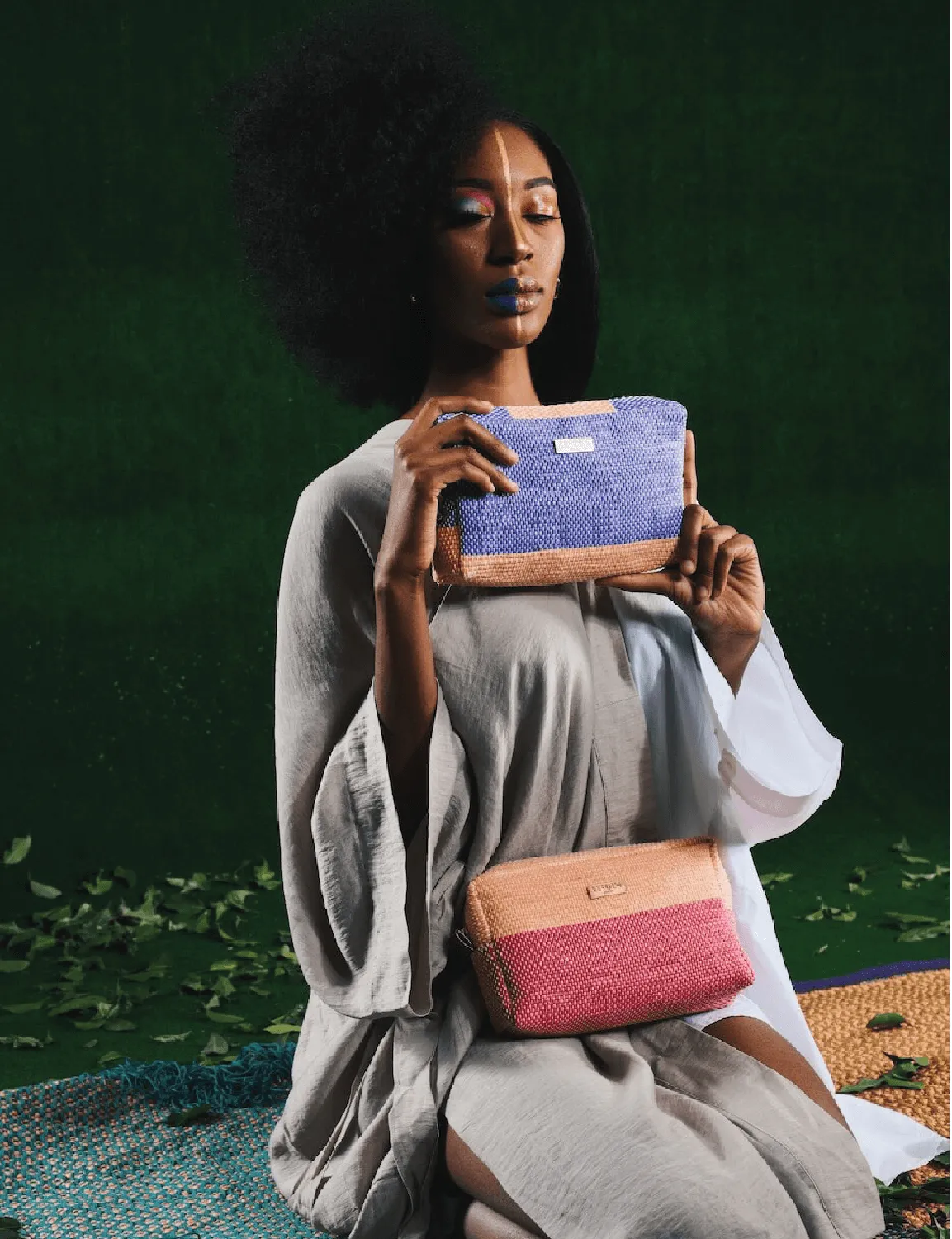PURPLE X SALMON MAKEUP CASE