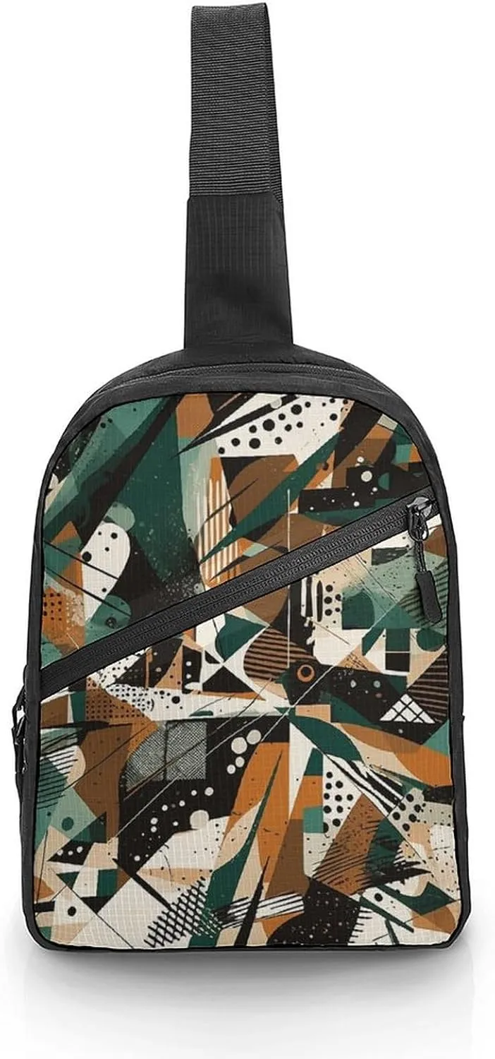 Puzzles of Different Shapes Cross Chest Bag Crossbody Backpack for Women Men Sling Bag Travel Hiking Daypack