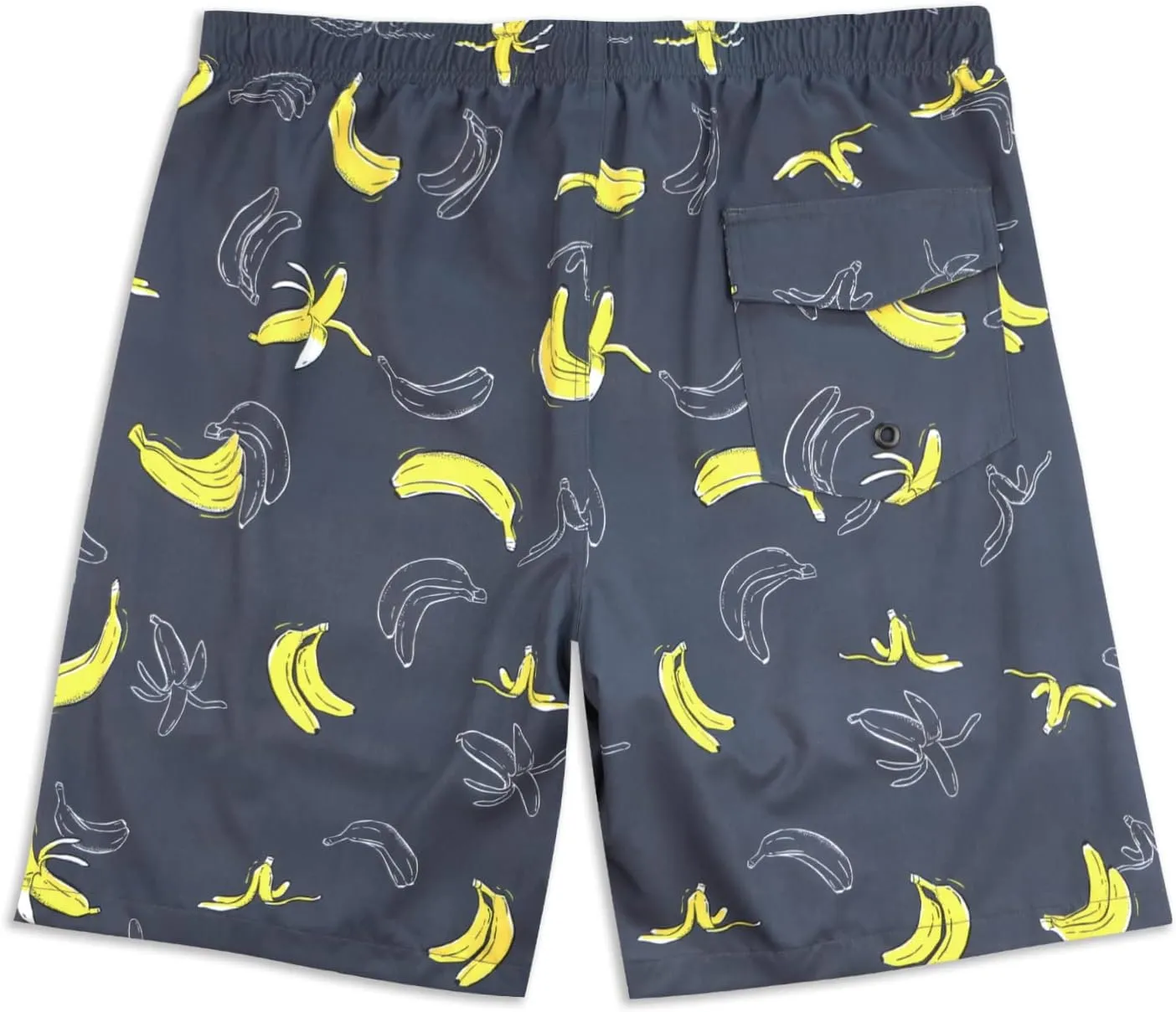 QRANSS Mens Swim Trunks with Compression Lined 7'' Swim Shorts Quick Dry Swimwear Boardshorts with Boxer Brief Liner
