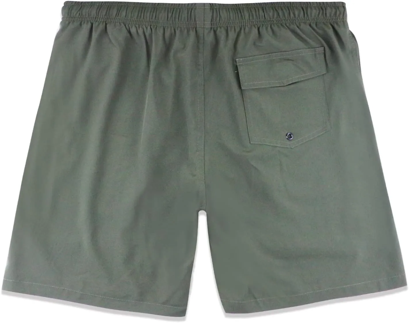 QRANSS Mens Swim Trunks with Compression Lined 7'' Swim Shorts Quick Dry Swimwear Boardshorts with Boxer Brief Liner