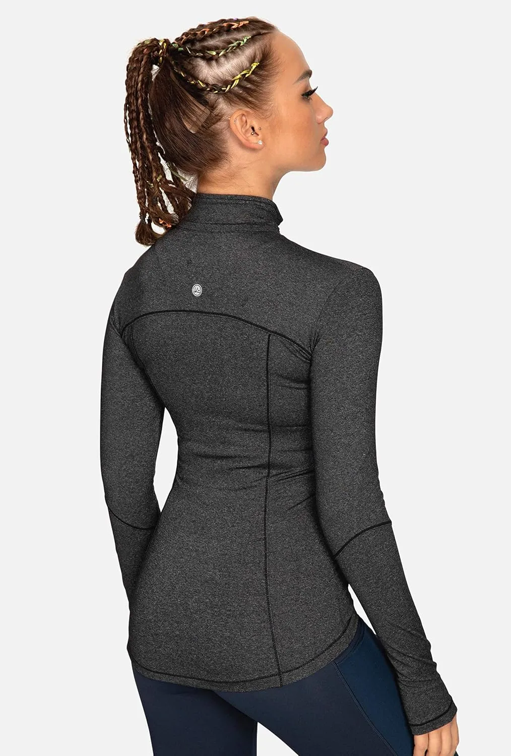 QUEENIEKE Womens Running Jackets Athletic Workout Scrub Jacket Track Full Zip Up Gym for Women Yoga Top