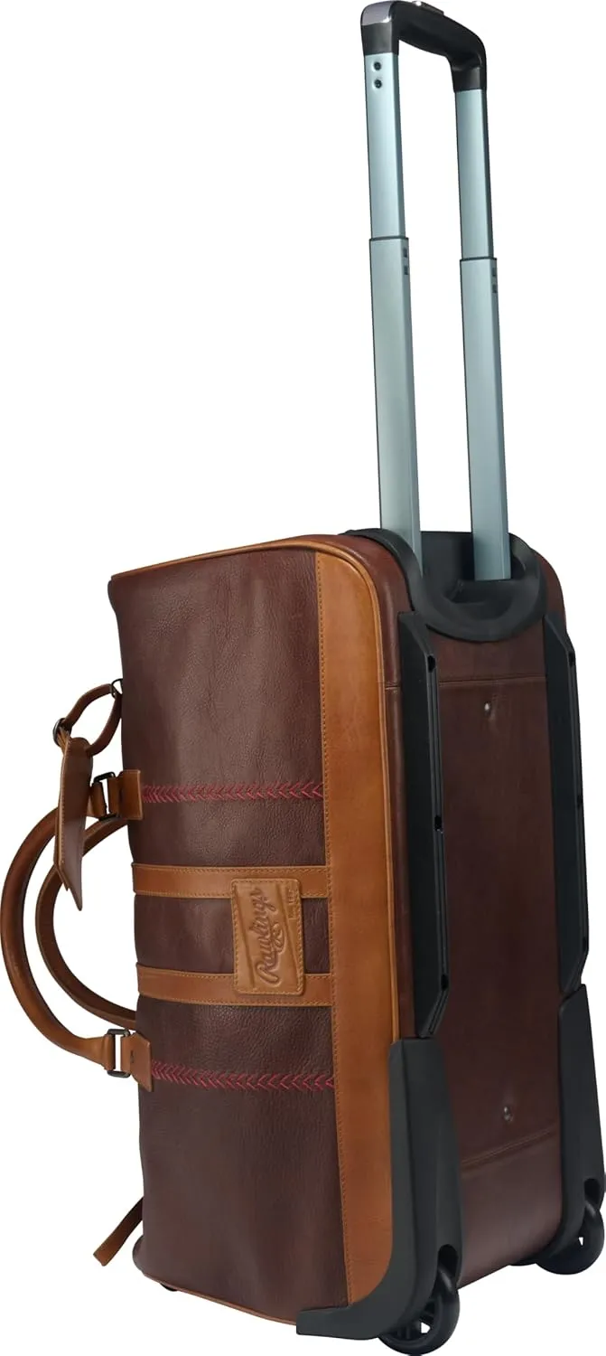 Rawlings | Wheeled Luggage Leather Travel Bag Collection | Carry-On Suitcase/Duffle Options |Telescoping Handle | Multiple Styles & Colors