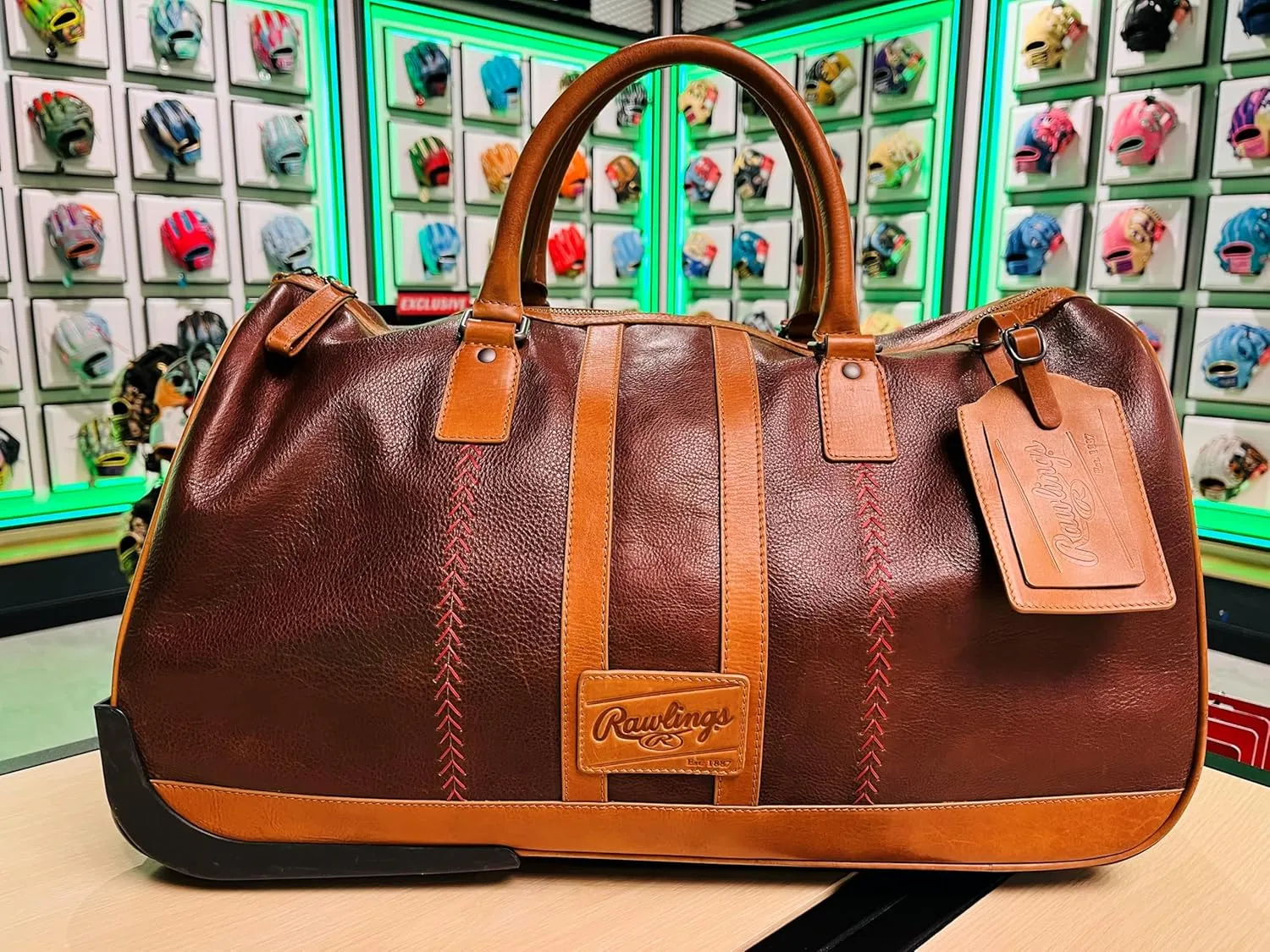 Rawlings | Wheeled Luggage Leather Travel Bag Collection | Carry-On Suitcase/Duffle Options |Telescoping Handle | Multiple Styles & Colors