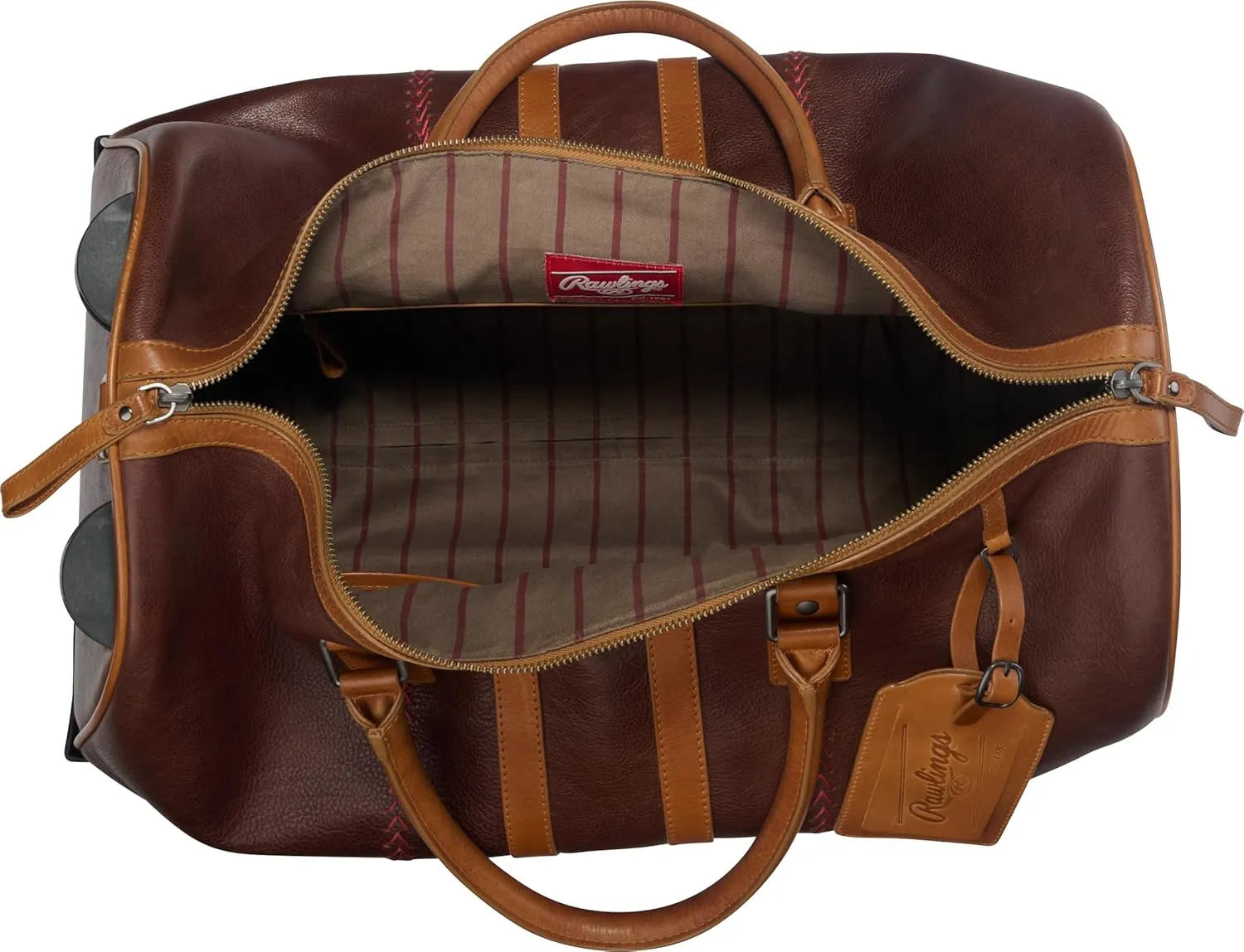 Rawlings | Wheeled Luggage Leather Travel Bag Collection | Carry-On Suitcase/Duffle Options |Telescoping Handle | Multiple Styles & Colors