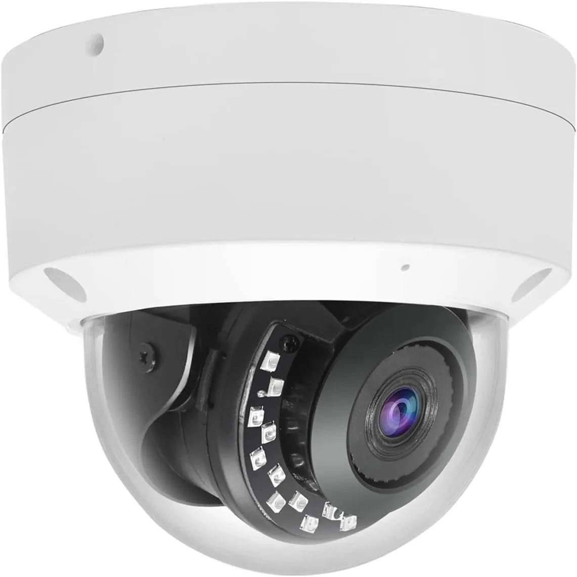 Real HD 4K 8MP PoE IP Vandal Dome PoE IP Camera Outdoor, 2.8mm Wide Angle 105° Fov, 98ft Night Vision, H.265, Compatible with Hik-Vision NVR, Blue Iris Through ONVlF Protocol