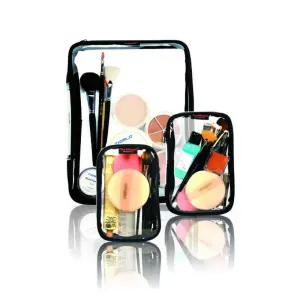Rectangular zipper Transparent PVC Makeup Clear Bag- Small