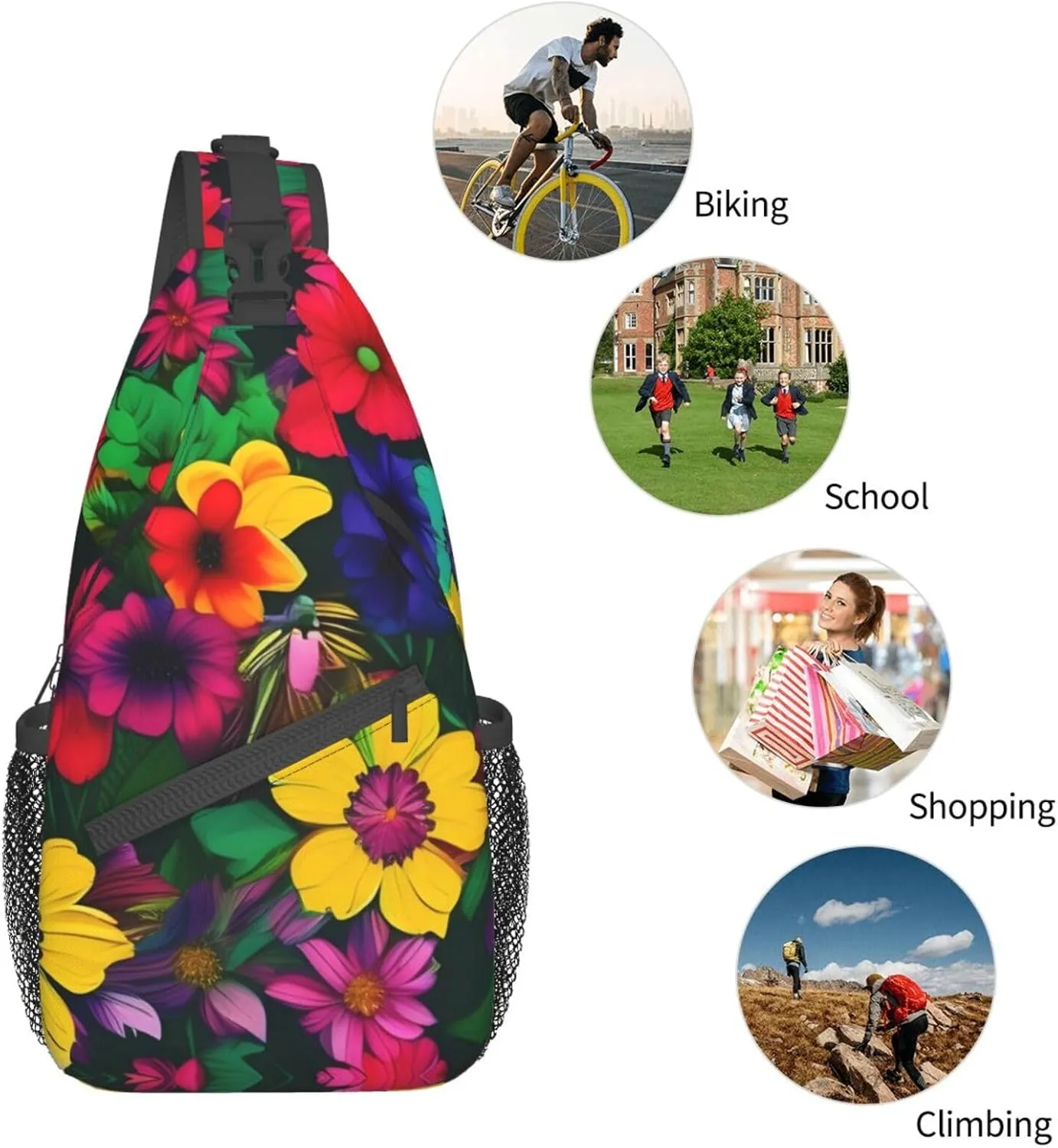Red Wine Cellar Unisex Daypack Chest Pack â€“ Lightweight & Stylish Hiking Rucksack, Versatile Messenger Bag