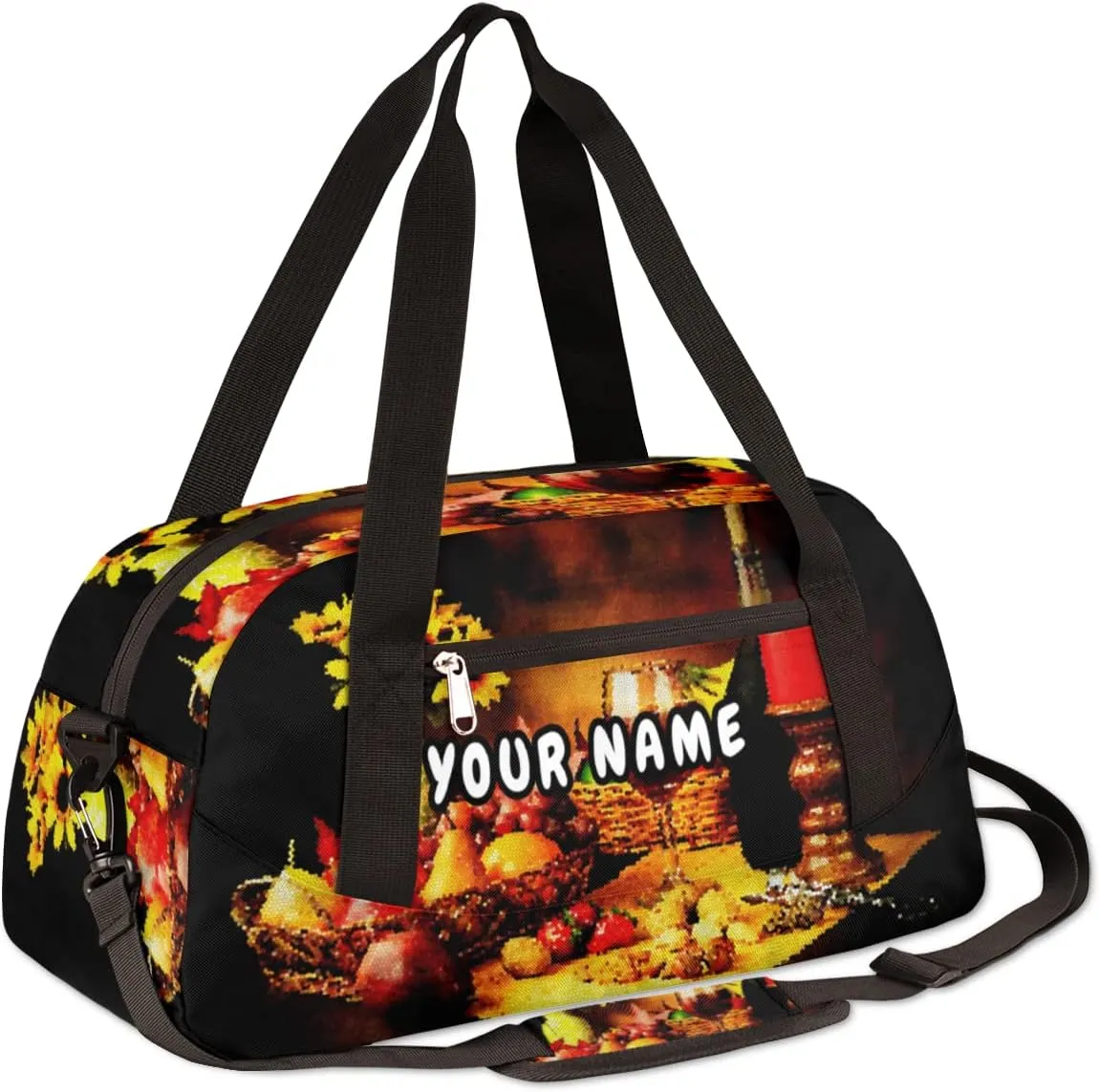Red Wine Personalized Kids Duffel Bag for Girls, Red Wine Debris Custom Name Dance Bag Overnight Small Duffel Bag Carry On Sports Travel Bag for School Practice Gymnastics Ballet
