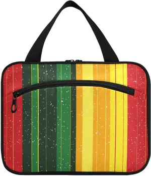 Red Yellow Green Flag hanging kit for travel with hook, designer essentials makeup bags for accessories must haves backpacking kit de para mujer L