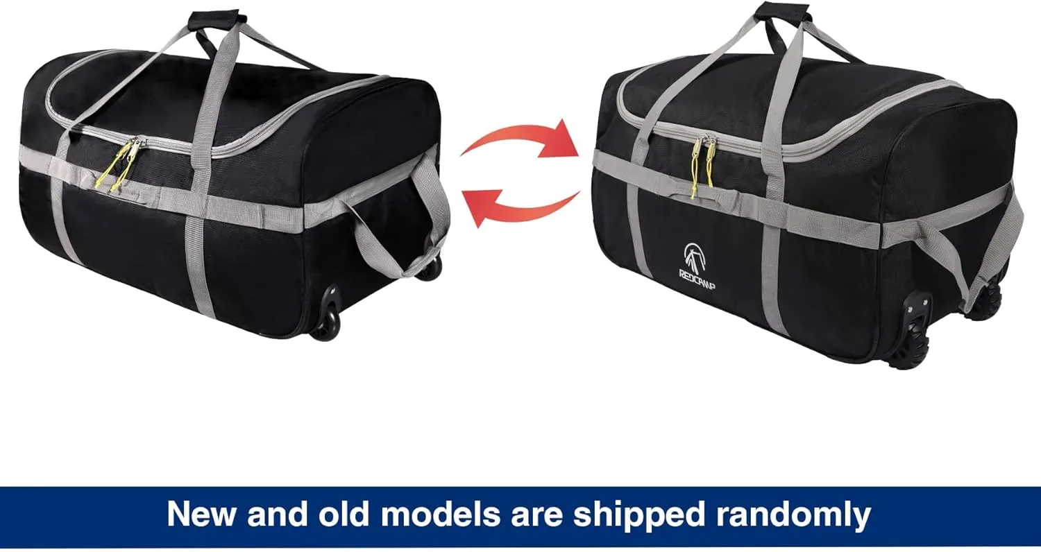 REDCAMP 85L/120L/140L Foldable Duffle Bag with Wheels, Large Travel Duffel Bag