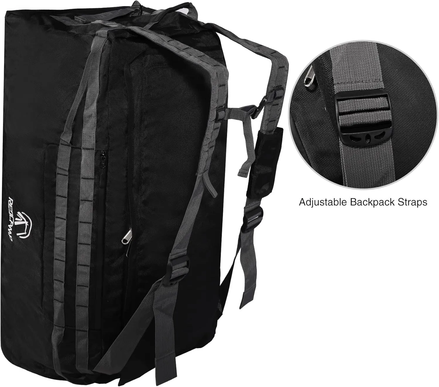 REDCAMP 85L/120L/140L Foldable Duffle Bag with Wheels, Large Travel Duffel Bag