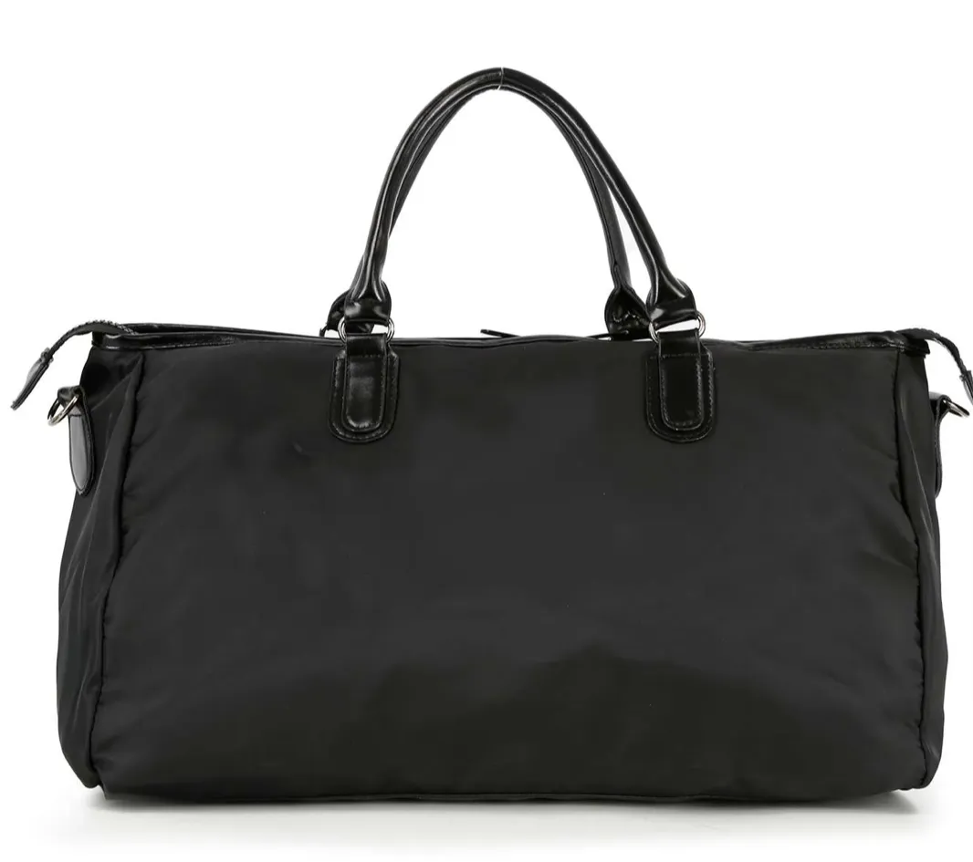 RHINESTONE ACCENTED DUFFLE TRAVEL BAG