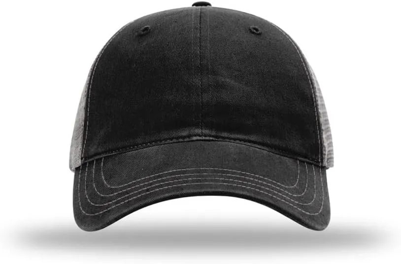 Richardson 111 Garment Washed Trucker Snapback Hat Bundle with THP Cap Catcher
