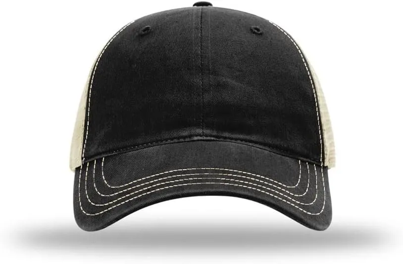 Richardson 111 Garment Washed Trucker Snapback Hat Bundle with THP Cap Catcher