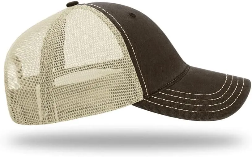Richardson 111 Garment Washed Trucker Snapback Hat Bundle with THP Cap Catcher