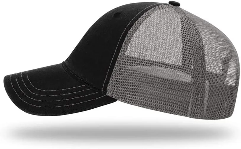 Richardson 111 Garment Washed Trucker Snapback Hat Bundle with THP Cap Catcher