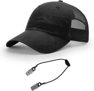 Richardson 111 Garment Washed Trucker Snapback Hat Bundle with THP Cap Catcher