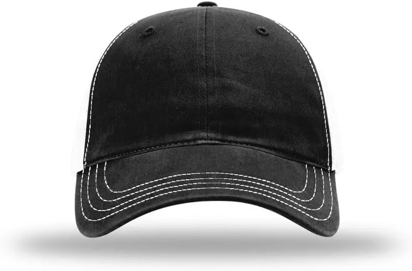 Richardson 111 Garment Washed Trucker Snapback Hat Bundle with THP Cap Catcher