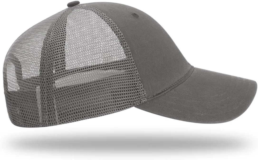 Richardson 111 Garment Washed Trucker Snapback Hat Bundle with THP Cap Catcher