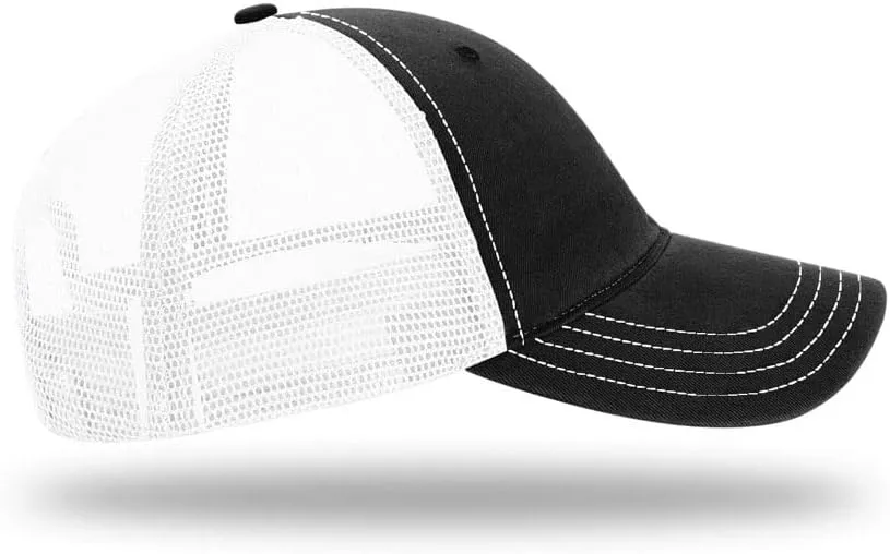Richardson 111 Garment Washed Trucker Snapback Hat Bundle with THP Cap Catcher