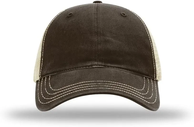 Richardson 111 Garment Washed Trucker Snapback Hat Bundle with THP Cap Catcher