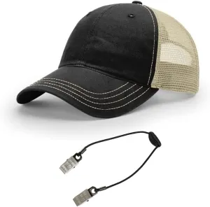 Richardson 111 Garment Washed Trucker Snapback Hat Bundle with THP Cap Catcher