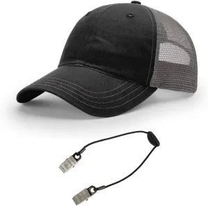 Richardson 111 Garment Washed Trucker Snapback Hat Bundle with THP Cap Catcher