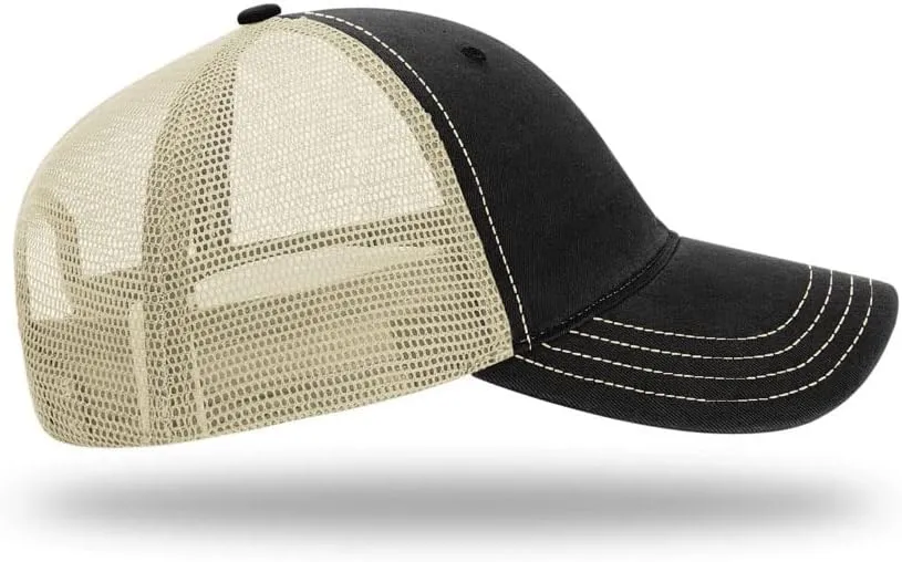 Richardson 111 Garment Washed Trucker Snapback Hat Bundle with THP Cap Catcher